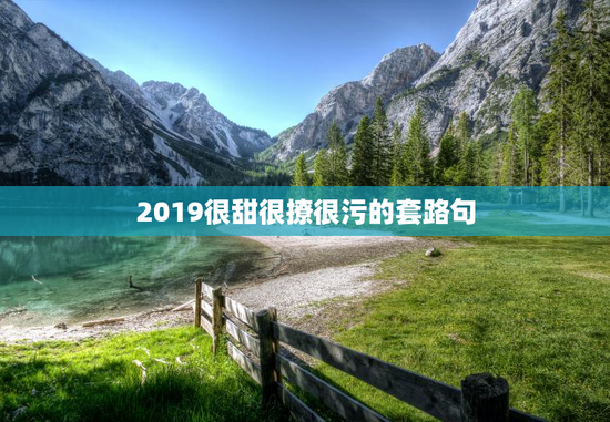 2019很甜很撩很污的套路句