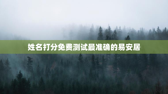姓名打分免费测试最准确的易安居，免费姓名评分测试打分易卜居