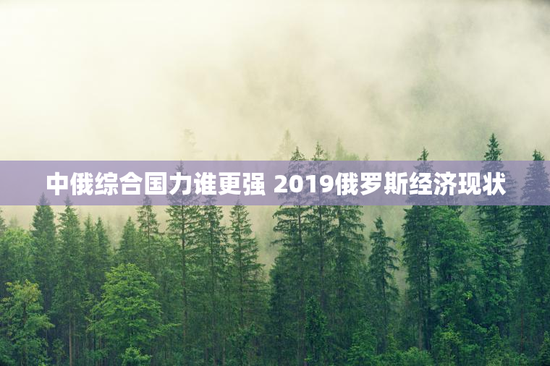 中俄综合国力谁更强 2019俄罗斯经济现状