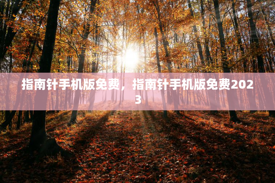 指南针手机版免费，指南针手机版免费2023