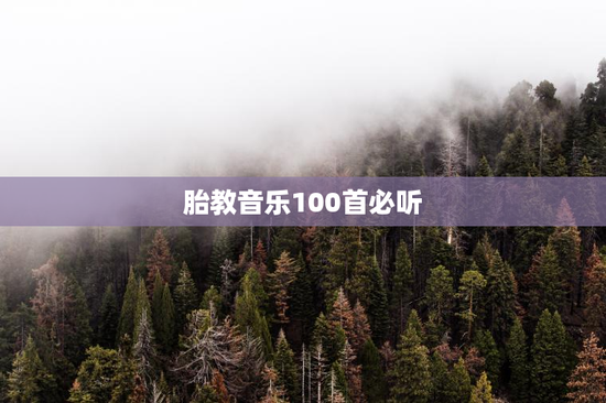 胎教音乐100首必听