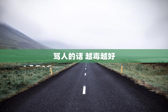 骂人的话 越毒越好