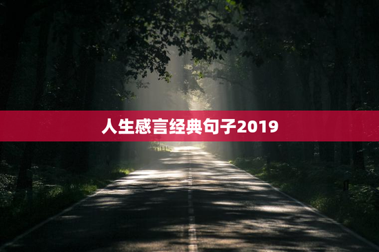 人生感言经典句子2019
