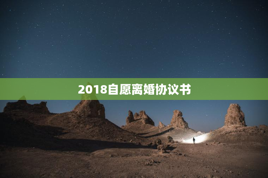 2018自愿离婚协议书