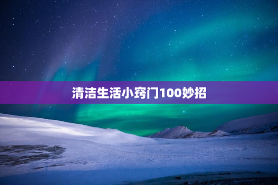 清洁生活小窍门100妙招