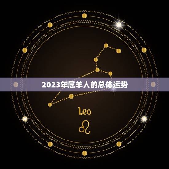 2023年属羊人的总体运势