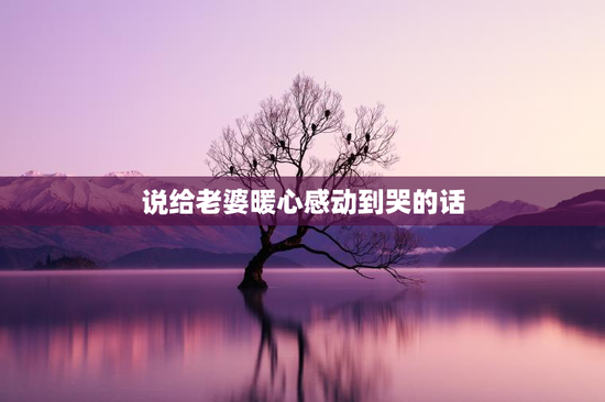 说给老婆暖心感动到哭的话