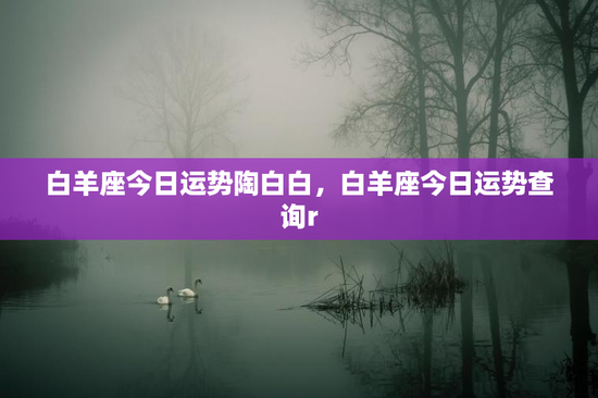 白羊座今日运势陶白白，白羊座今日运势查询r