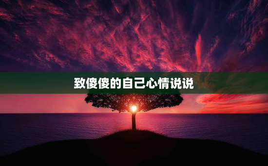 致傻傻的自己心情说说