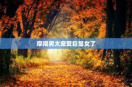 摩羯男太宠爱巨蟹女了