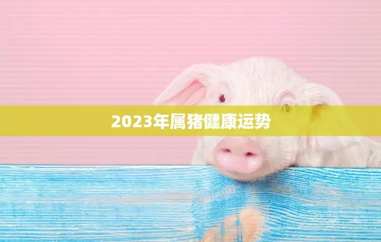 2023年属猪健康运势(预测健康状况稳定需注意饮食和运动)