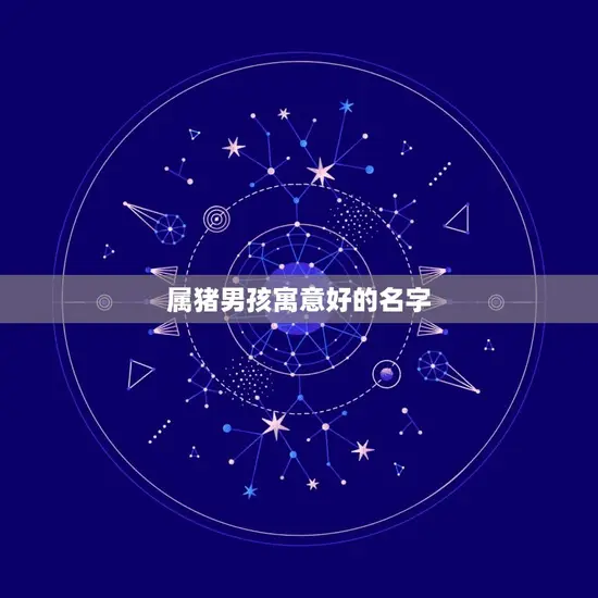 属猪男孩寓意好的名字