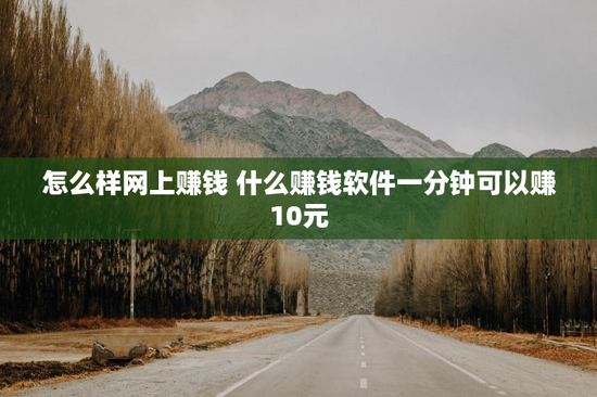 怎么样网上赚钱 什么赚钱软件一分钟可以赚10元