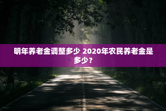 明年养老金调整多少 2020年农民养老金是多少？