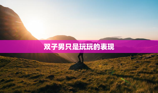 双子男只是玩玩的表现