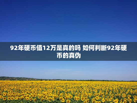 92年硬币值12万是真的吗 如何判断92年硬币的真伪