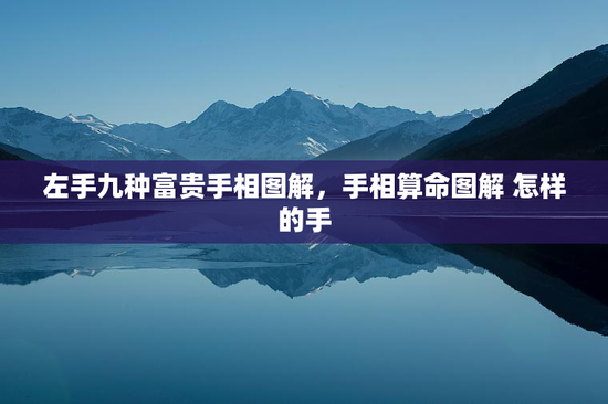 左手九种富贵手相图解，手相算命图解 怎样的手