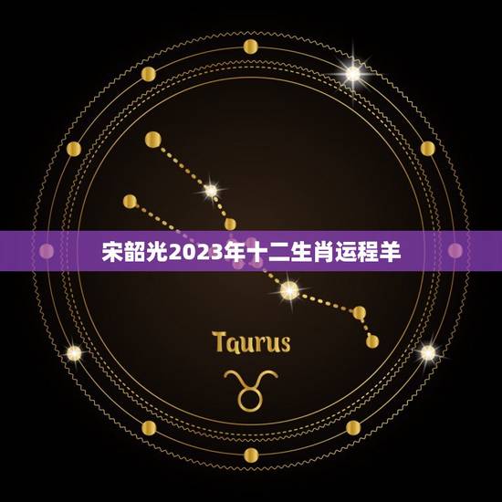 宋韶光2023年十二生肖运程羊(幸运之年财运亨通)