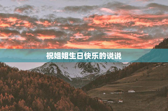 祝姐姐生日快乐的说说