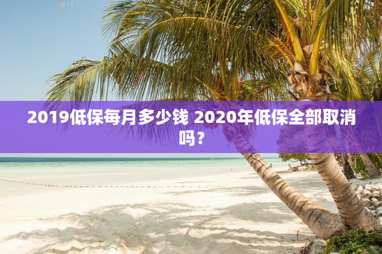 2019低保每月多少钱 2020年低保全部取消吗？