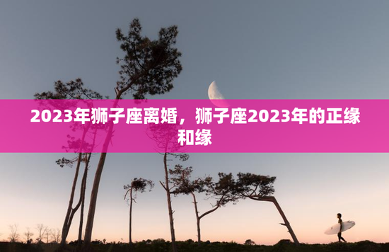 2023年狮子座离婚，狮子座2023年的正缘和缘