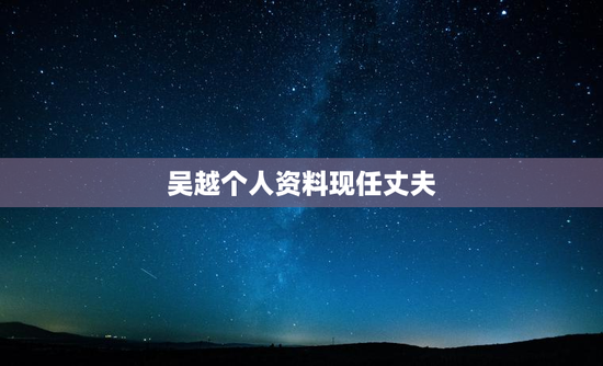 吴越个人资料现任丈夫