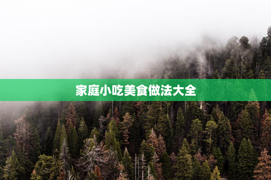 家庭小吃美食做法大全