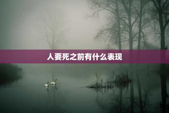 人要死之前有什么表现