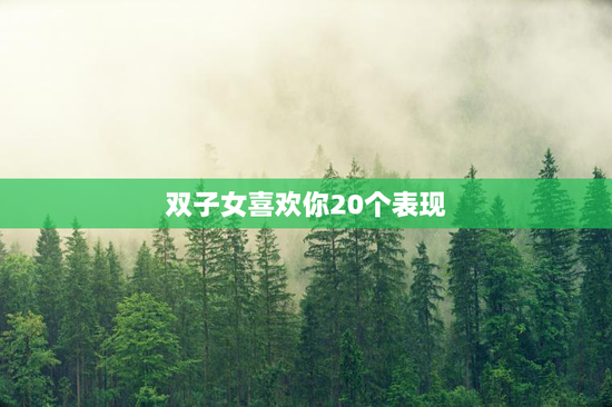 双子女喜欢你20个表现