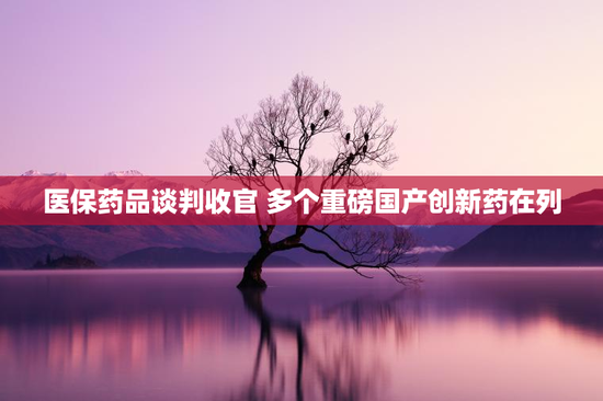 医保药品谈判收官 多个重磅国产创新药在列