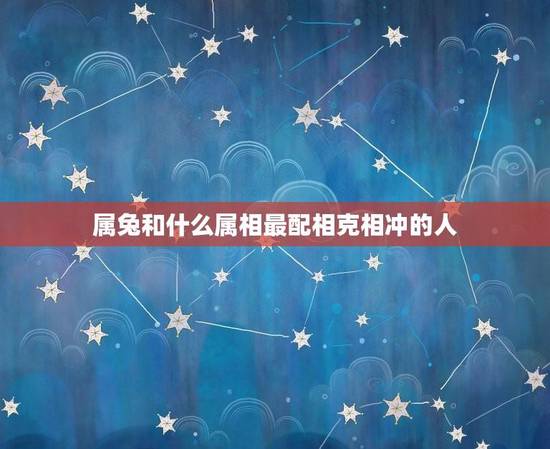 属兔和什么属相最配相克相冲的人(如何选择配偶)