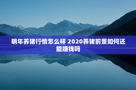 明年养猪行情怎么样 2020养猪前景如何还能赚钱吗