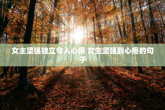 女主坚强独立令人心疼 女生坚强到心疼的句子