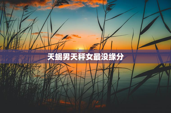 天蝎男天秤女最没缘分