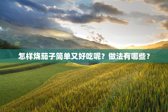 怎样烧茄子简单又好吃呢？做法有哪些？