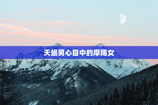 天蝎男心目中的摩羯女