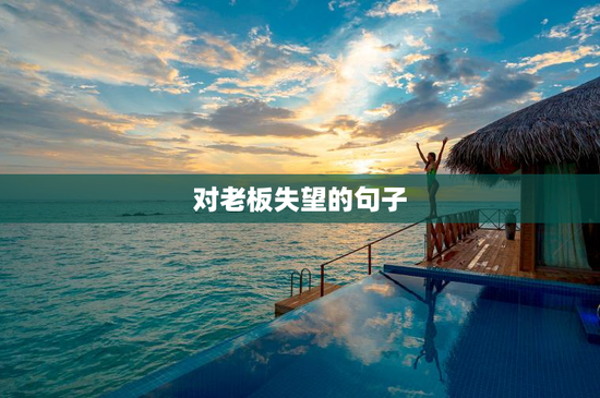 对老板失望的句子