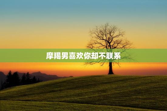 摩羯男喜欢你却不联系