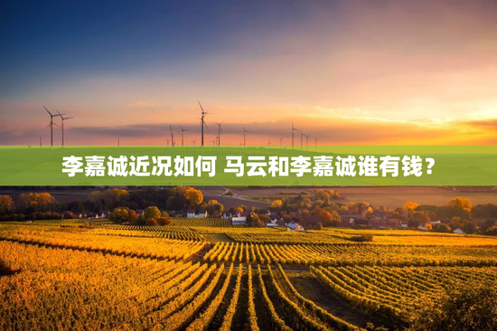 李嘉诚近况如何 马云和李嘉诚谁有钱？