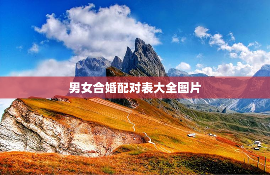 男女合婚配对表大全图片，男女合婚配对表大全图片