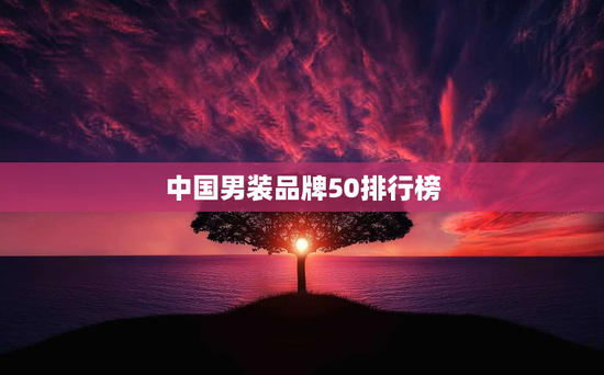 中国男装品牌50排行榜