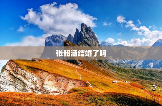 张韶涵结婚了吗