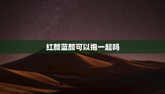 红颜蓝颜可以抱一起吗