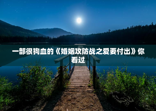 一部很狗血的《婚姻攻防战之爱要付出》你看过