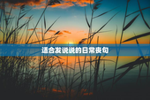 适合发说说的日常丧句