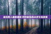 退伍军人最新通知 农村退伍兵60岁补贴政策
