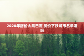 2020年房价大局已定 房价下跌城市名单准吗