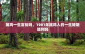 属鸡一生富裕吗，1981年属鸡人的一生婚姻顺利吗