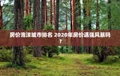 房价泡沫城市排名 2020年房价遇强风暴吗？