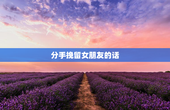 分手挽留女朋友的话